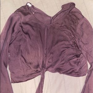A dark purple crop top